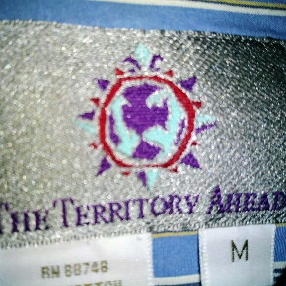 The Territory Ahead Mens Sz M Front Button Shirt - Picture 2 of 8